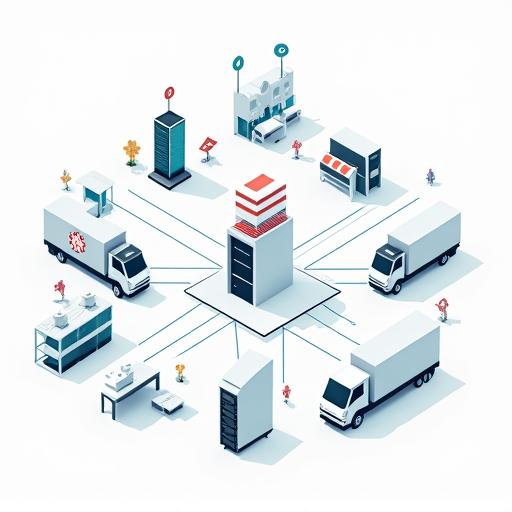 A diagram showing how managed print services connect devices and supplies.